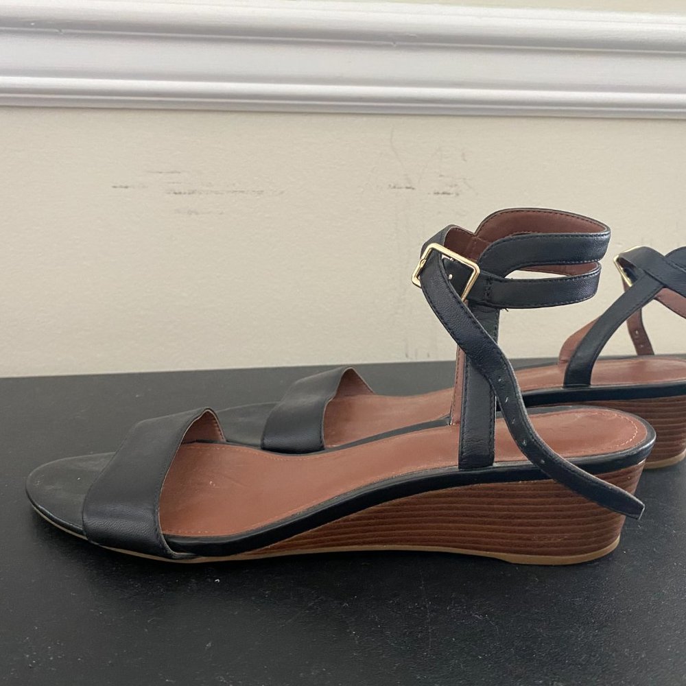Cole Haan Elsie II Wedge Sandal Black Brown